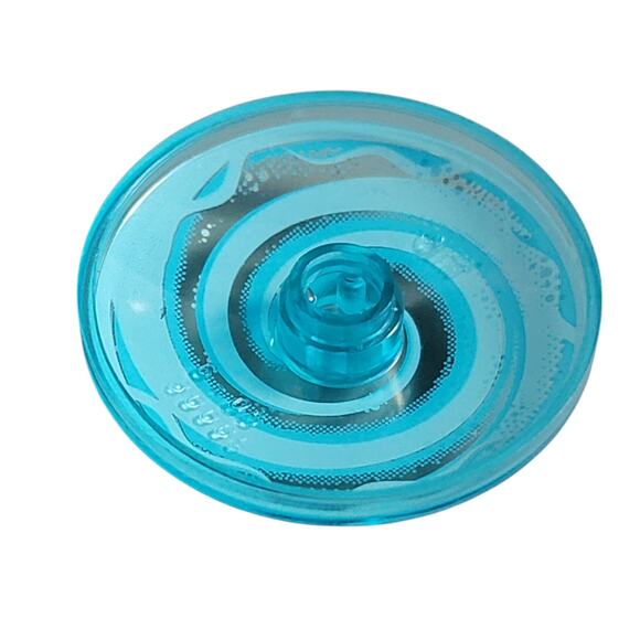 LEGO Elves Round Plate Trans Blue White Swirl 3960pb033 Replacement Pieces Parts - Picture 2 of 2
